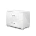Bostin Life High Gloss Two Drawers Bedside Table - White Furniture > Bedroom