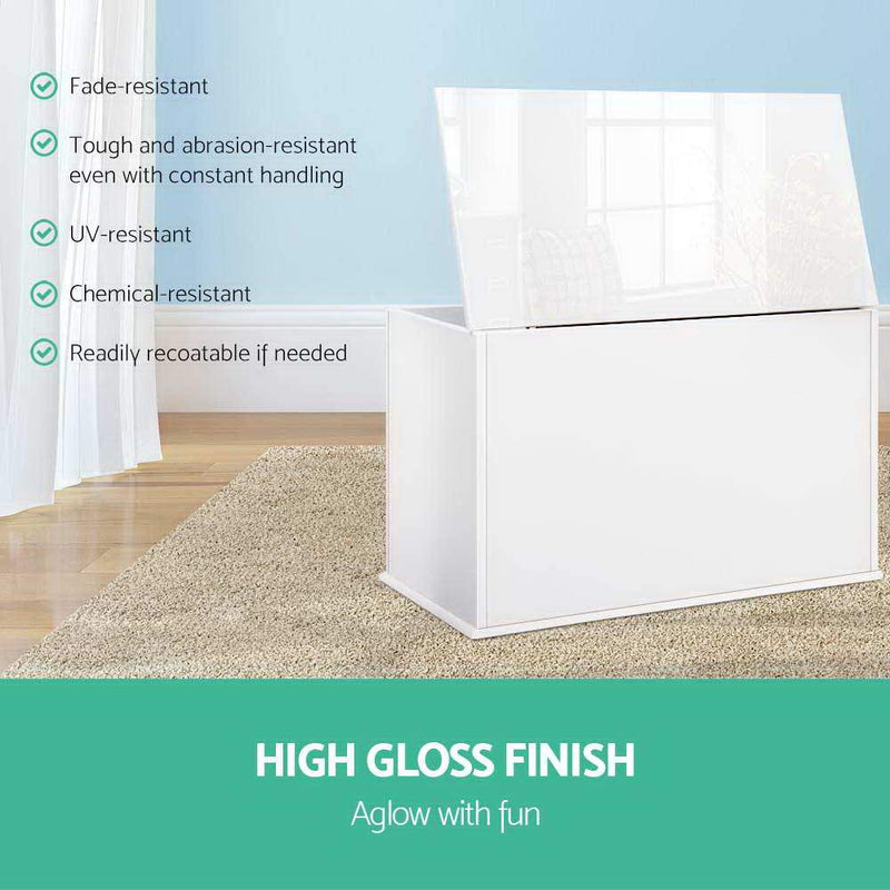 Bostin Life Artiss Baby Toy Box Nursery Wood Storage Chest Organizer - White Dropshipzone