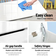 Bostin Life Artiss Baby Toy Box Nursery Wood Storage Chest Organizer - White Dropshipzone