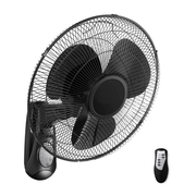 Bostin Life 40Cm Wall Mounted Fan With Remote Control - Black Appliances > Fans