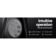 Bostin Life 40Cm Wall Mounted Fan With Remote Control - Black Appliances > Fans