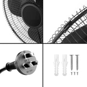 Bostin Life 40Cm Wall Mounted Fan With Remote Control - Black Appliances > Fans