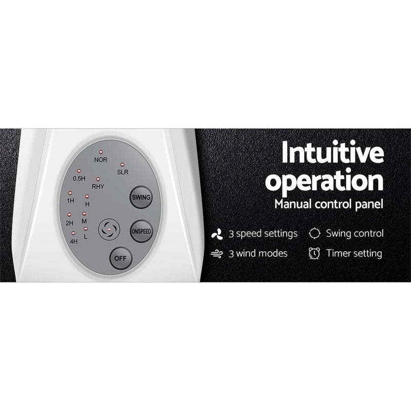 Bostin Life 40Cm Wall Mounted Fan With Remote Control - White Dropshipzone