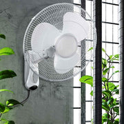 Bostin Life 40Cm Wall Mounted Fan With Remote Control - White Dropshipzone