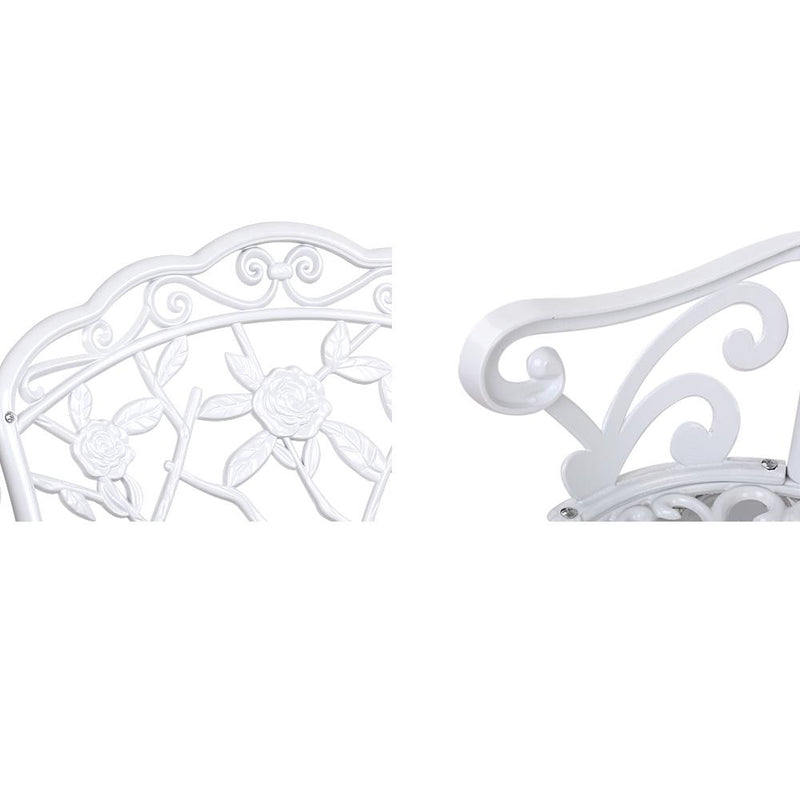 Gardeon Victorian Garden Bench White Furniture > Outdoor