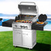 Bostin Life Grizze Outdoor Kitchen Gas Bbq Grill Propane Stainless Steel Stove 4 Burners