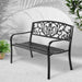 Bostin Life Garden Bench Seat Outdoor Chair Steel Iron Patio Furniture Lounge Porch Lounger Vintage