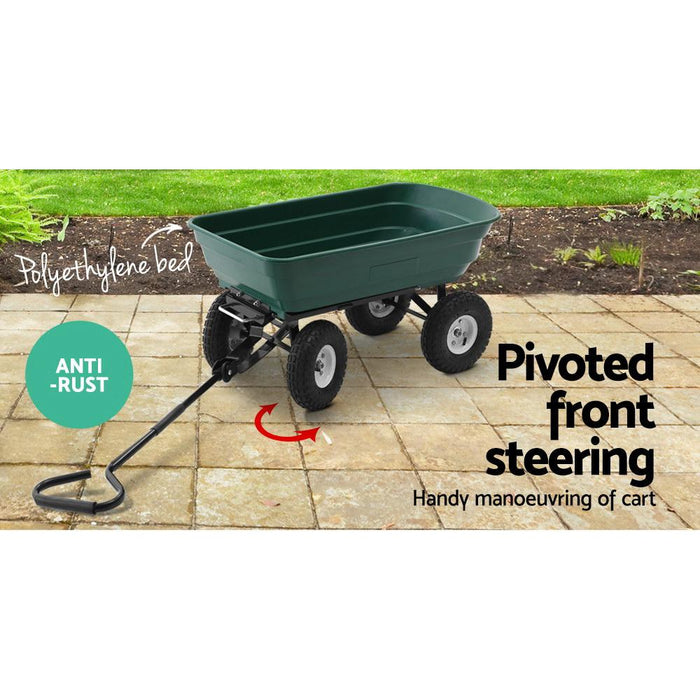 Bostin Life 75L Garden Dump Cart - Green Home & > Tools