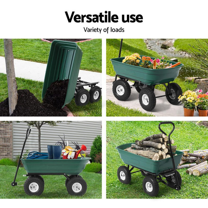Bostin Life 75L Garden Dump Cart - Green Home & > Tools