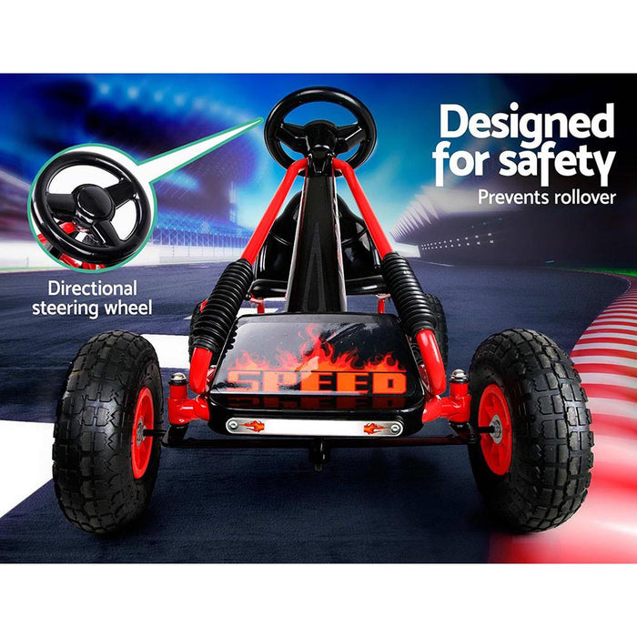 Bostin Life Rigo Kids Pedal Go Kart Car Ride On Toys Racing Bike Red Dropshipzone