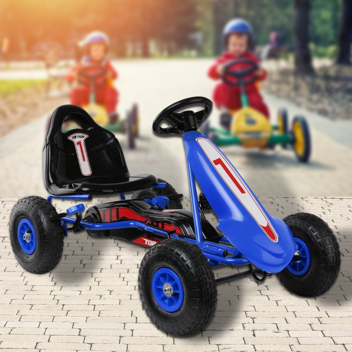 Kids Pedal Go Kart Car Ride On Toys Racing Bike Blue