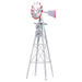 Garden Windmill 4Ft 146Cm Metal Ornaments Outdoor Decor Ornamental Wind Will Home & >