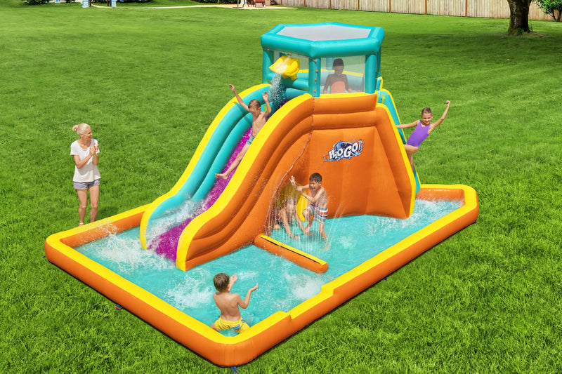 Inflatable Kids Tidal Tower Jumping Castle Mega Slide Water Playground Pool
