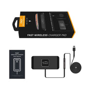 Bostin Life 2 In 1 Anti-Slip Silicone Pad Qi-Powered Fast Wireless Charger Car Centre Console