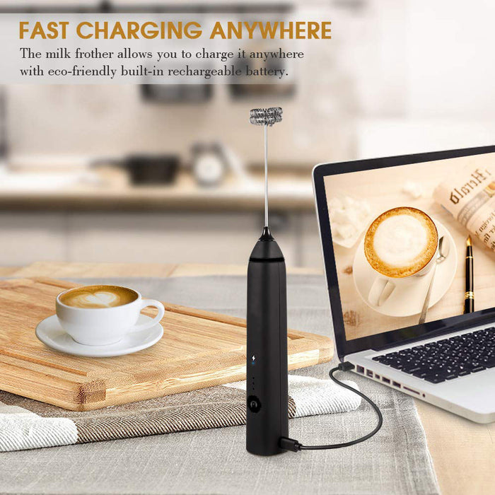 USB Rechargeable Automatic Milk Frother and Egg Beater