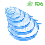 Bostin Life 6 Pcs Reusable Universal Silicon Stretch Bowl Lids Kitchen Wrap Silicone Food Lid Tools