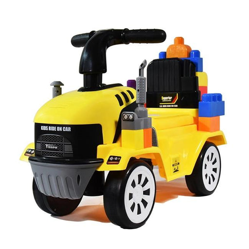 Bostin Life Kids Ride On Car W/ Building Blocks Toy Cars Engine Vehicle Truck Children Dropshipzone