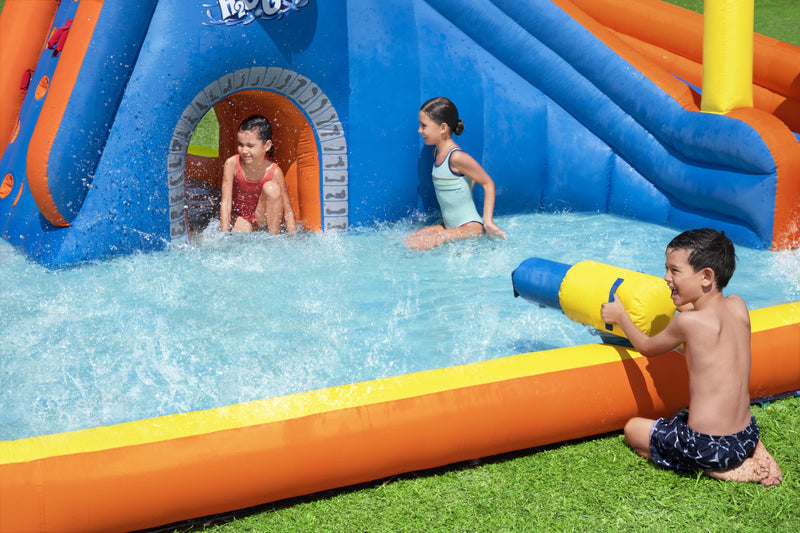 Inflatable Kids Splash Course Water Slide Jumping Castle Pool Playground