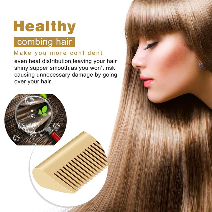 Multifunctional Wet And Dry Dual Use Electric Hair Straightener - Gold