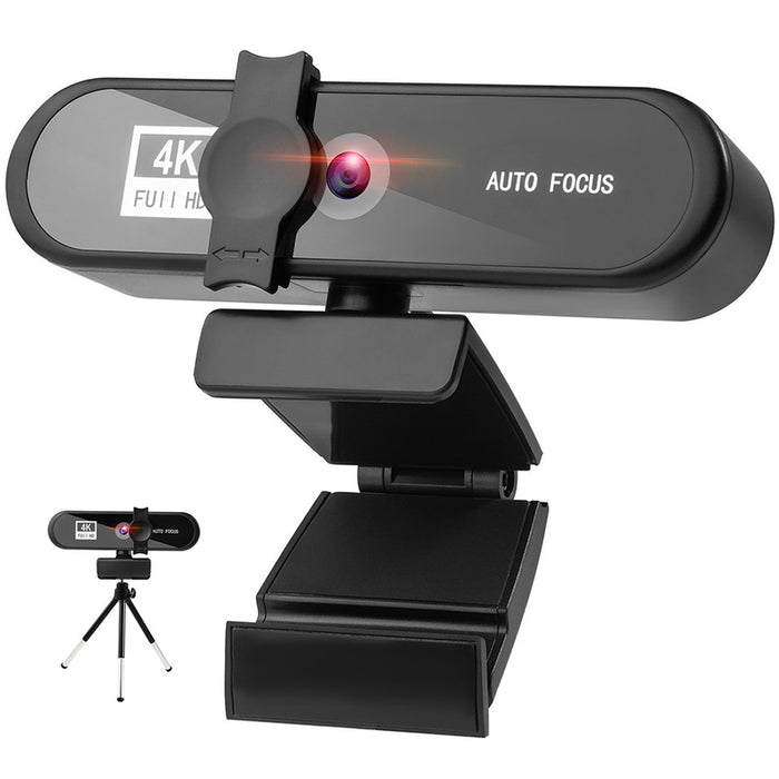 4K Ultra HD Web Camera with Microphone and 120° Wide Viewing