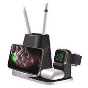 Bostin Life 4-In-1 Universal Vertical Wireless Qi Charging Station And Storage Box For Apple Devices