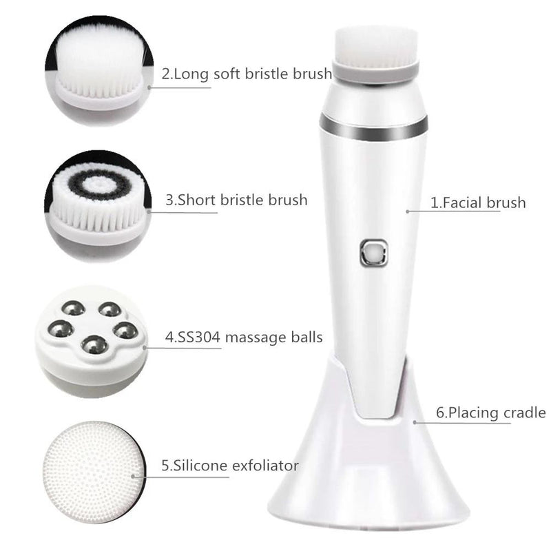 Bostin Life 4 In 1 Electric Face Deep Cleansing Brush Spin Pore Cleaner Wash Machine Makeup Remove