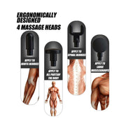 Bostin Life Lcd Display 4 Massage Head Gun For Deep Tissue Muscle Recovery With Portable Case