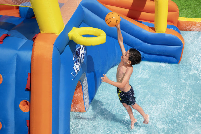Inflatable Kids Splash Course Water Slide Jumping Castle Pool Playground