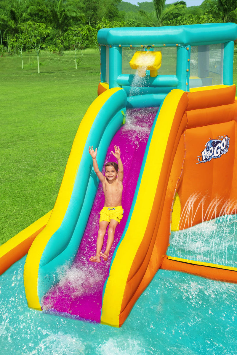 Inflatable Kids Tidal Tower Jumping Castle Mega Slide Water Playground Pool