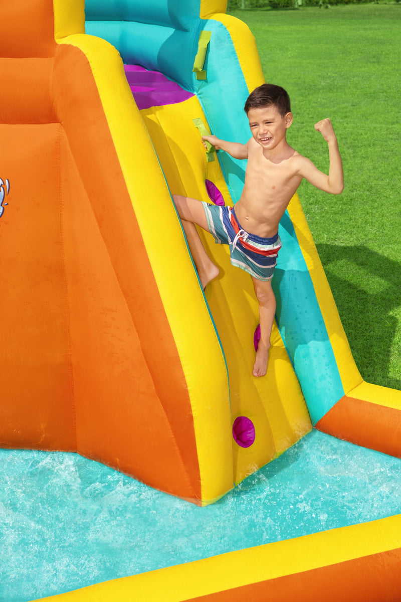 Inflatable Kids Tidal Tower Jumping Castle Mega Slide Water Playground Pool