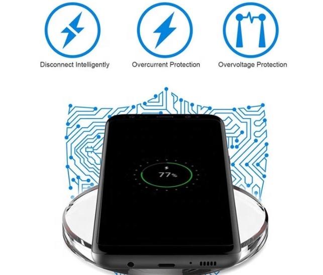 Bostin Life K9 Wireless Qi Ultra Thin Crystal Mobile Phone Power Fast Charger Wefullfill