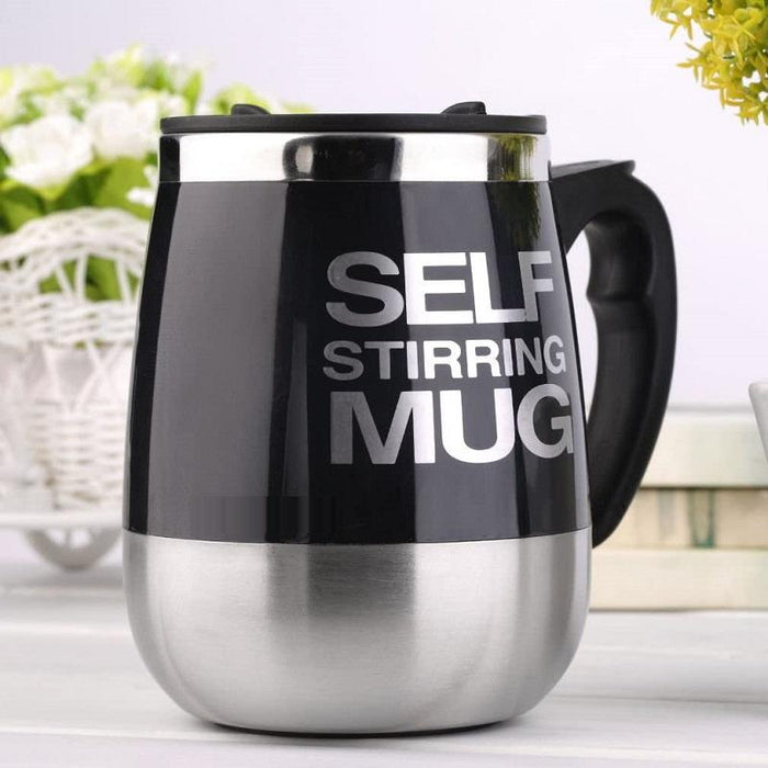 Bostin Life Hot And Cold Battery Operated Magnetic Stainless Steel Self Stirring Mug For Coffee Tea