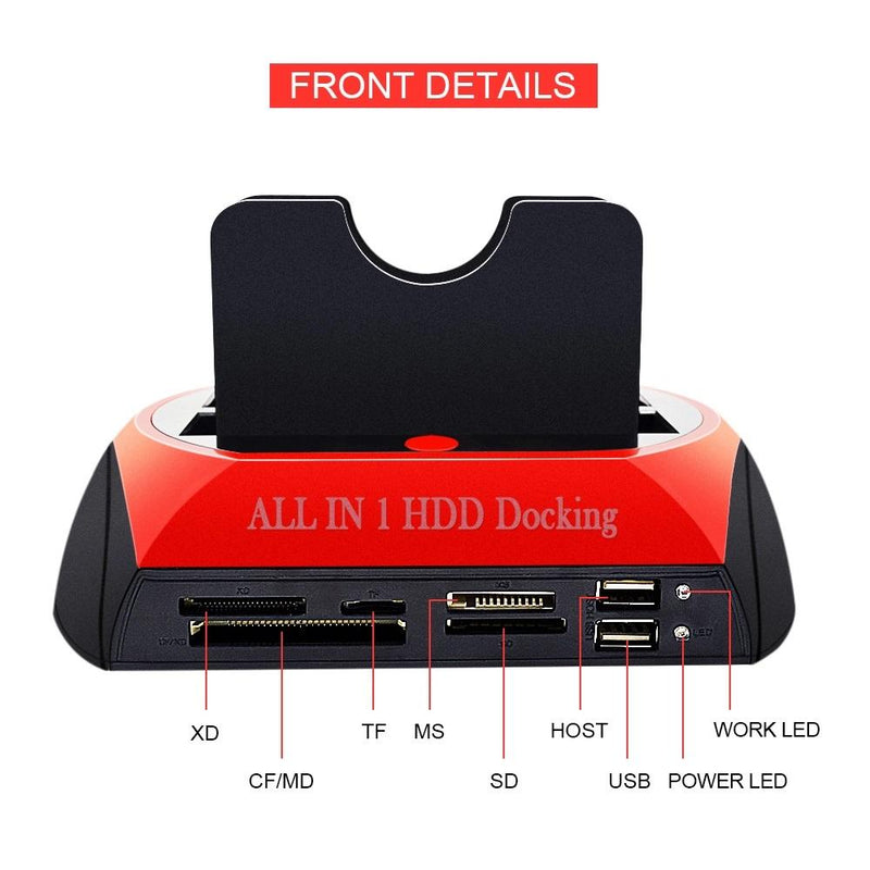 Bostin Life All In 1 Dual 2.5 Inch/3.5 Inch Sata/ide Hdd Dock Station With Card Reader & Hub Sunsky