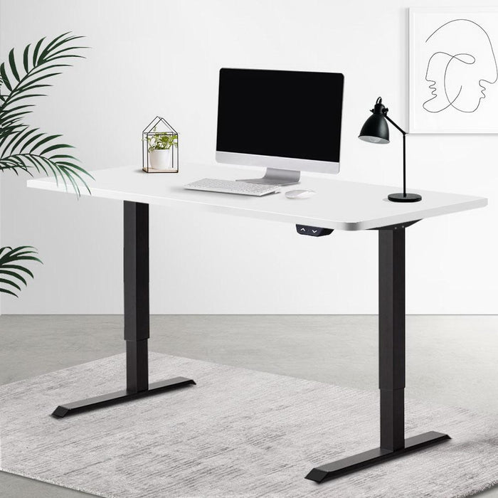 Bostin Life Standing Desk Motorised Electric Sit Stand Table Riser Computer Laptop Desks Black White