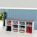 Bostin Life Fabric Shoe Bench With Storage Cubes - White Dropshipzone