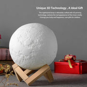 Bostin Life 15Cm Touch Control 3D Print Moon Lamp Usb Charging 16-Color Changing Led Energy-Saving