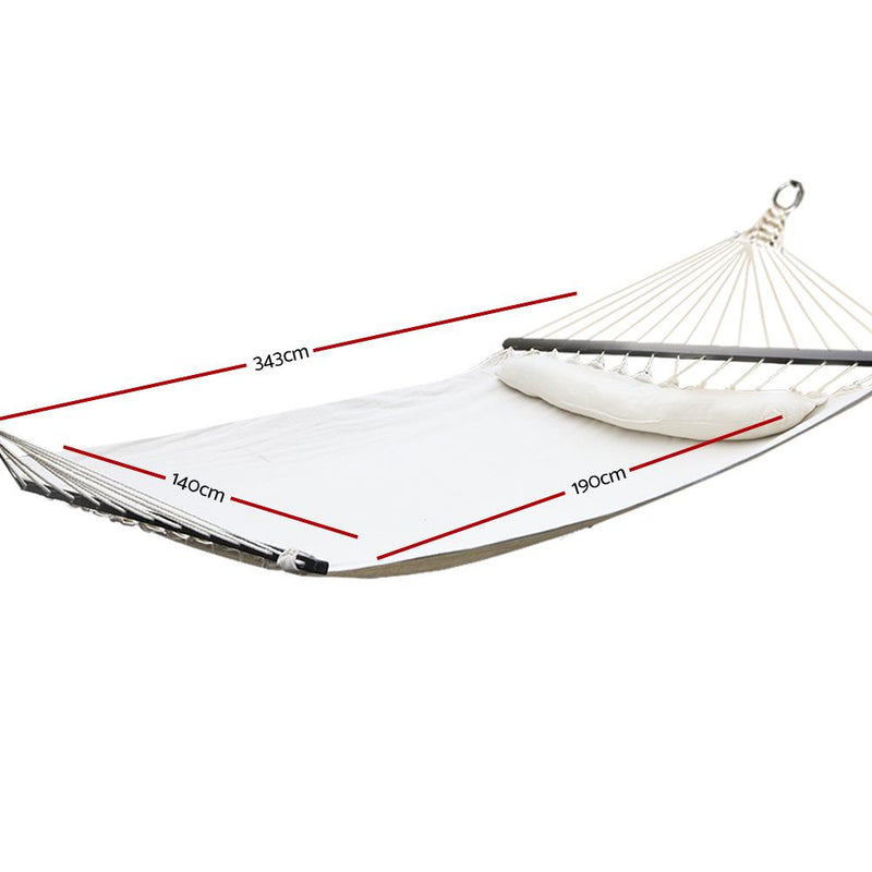 Bostin Life Gardeon Swing Double Hammock Bed Cream Dropshipzone