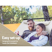 Bostin Life Gardeon Swing Double Hammock Bed Cream Dropshipzone