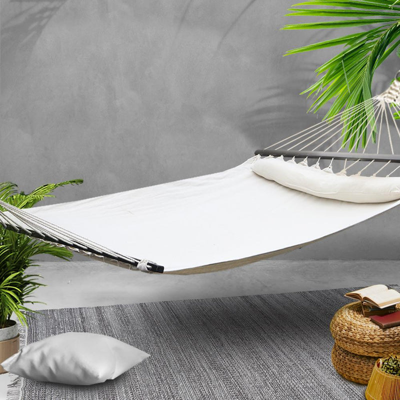 Bostin Life Gardeon Swing Double Hammock Bed Cream Dropshipzone