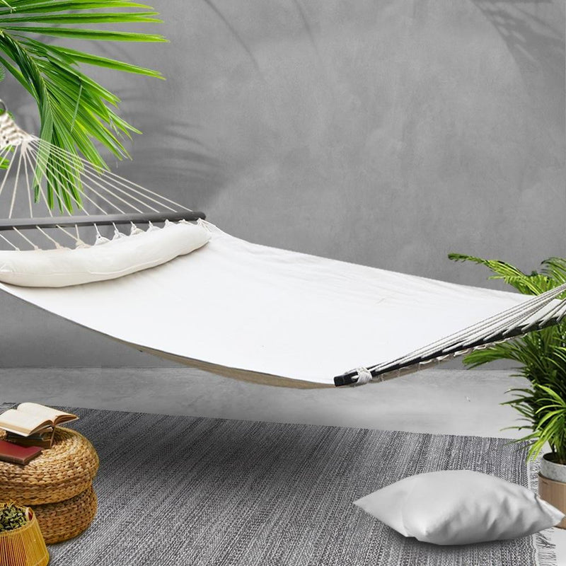 Bostin Life Gardeon Swing Double Hammock Bed Cream Dropshipzone