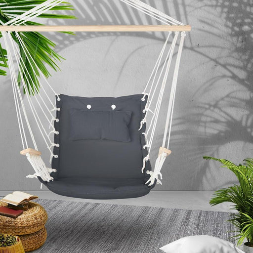 Bostin Life Gardeon Hammock Hanging Swing Chair - Grey Dropshipzone