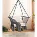 Gardeon Camping Hammock Chair Patio Swing Hammocks Portable Cotton Rope Grey Furniture > Outdoor
