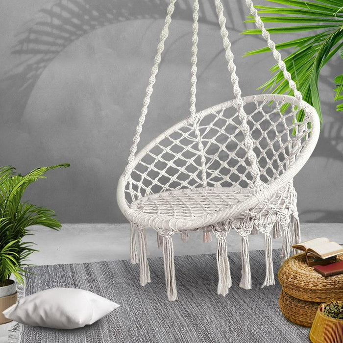 Gardeon Hammock Swing Chair - Cream Home & Garden > Hammocks