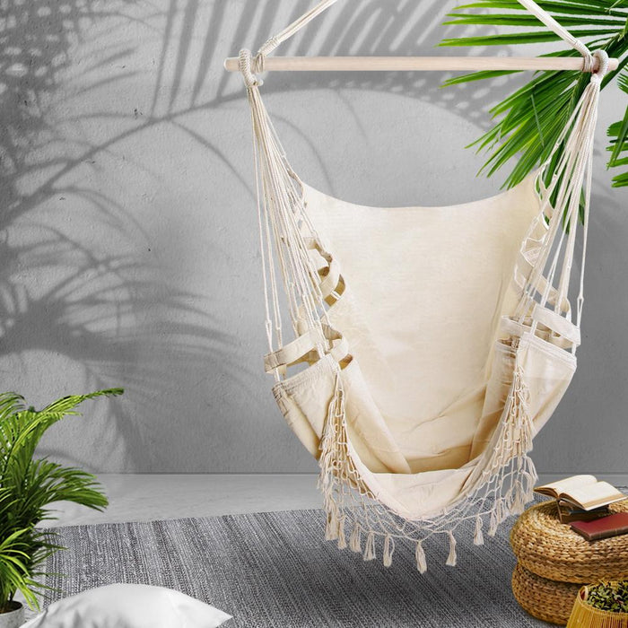 Bostin Life Hammock Style Swing Chair - Cream Home & Garden > Outdoor Living