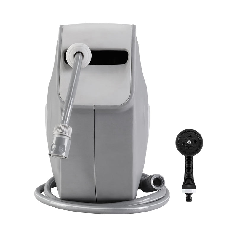 20M Retractable Garden Hose Reel Wall Bracket with Auto Rewind and Spray Gun
