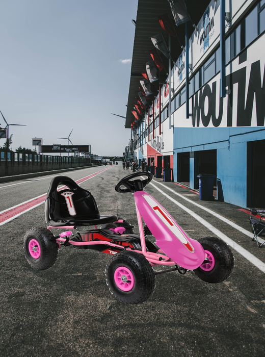Bostin Life Kids Pedal Go Kart Car Ride On Toys Racing Bike Pink Dropshipzone