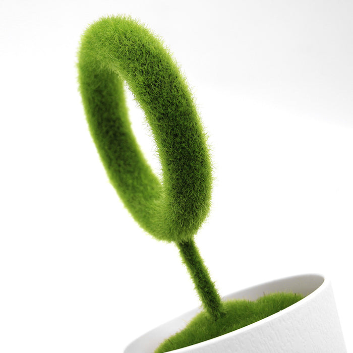 Portable USB Powered Green Pot Plant Style Negative Ion Desktop Air Purifier