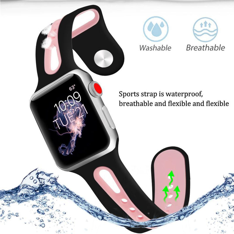 Bostin Life Apple Watch Strap Porous Two-Colour Silicone Wefullfill