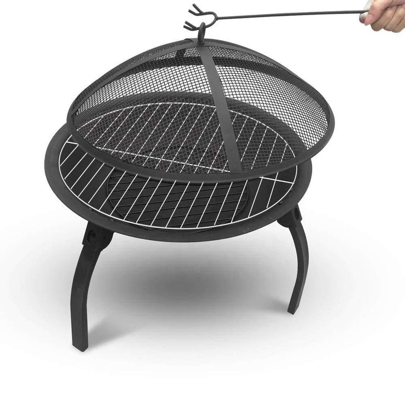 Portable 22 Inch Foldable Outdoor Fire Pit Fireplace