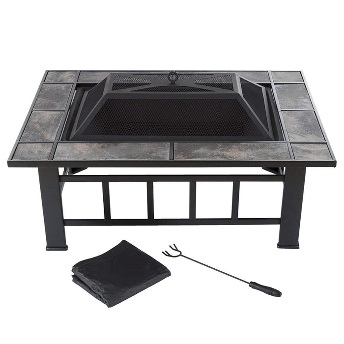 Outdoor BBQ Table Grill Fire Pit